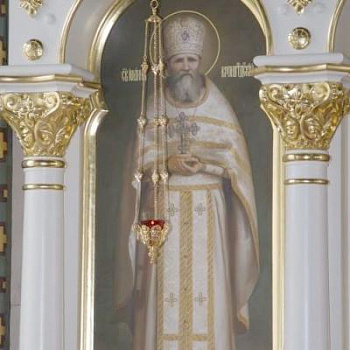 Икона св. прав. Иоанна Кронштадтского (иконостас храма Казанской иконы Божией Матери)